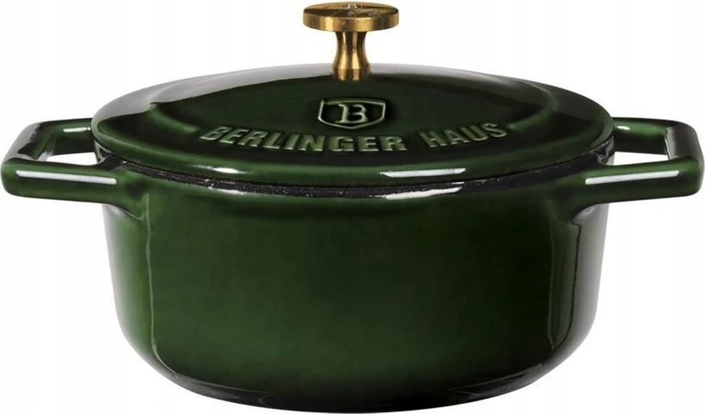 Berlinger Haus Emaliuotas ketaus puodas BerlingerHaus, 10x4,8cm | 0,31L | Emerald Collection BH-6501