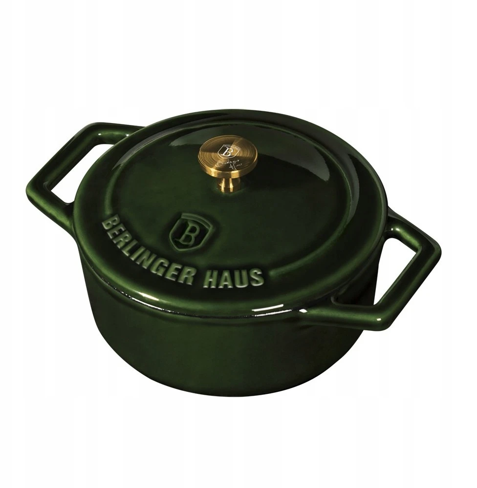 Berlinger Haus Emaliuotas ketaus puodas BerlingerHaus, 10x4,8cm | 0,31L | Emerald Collection BH-6501