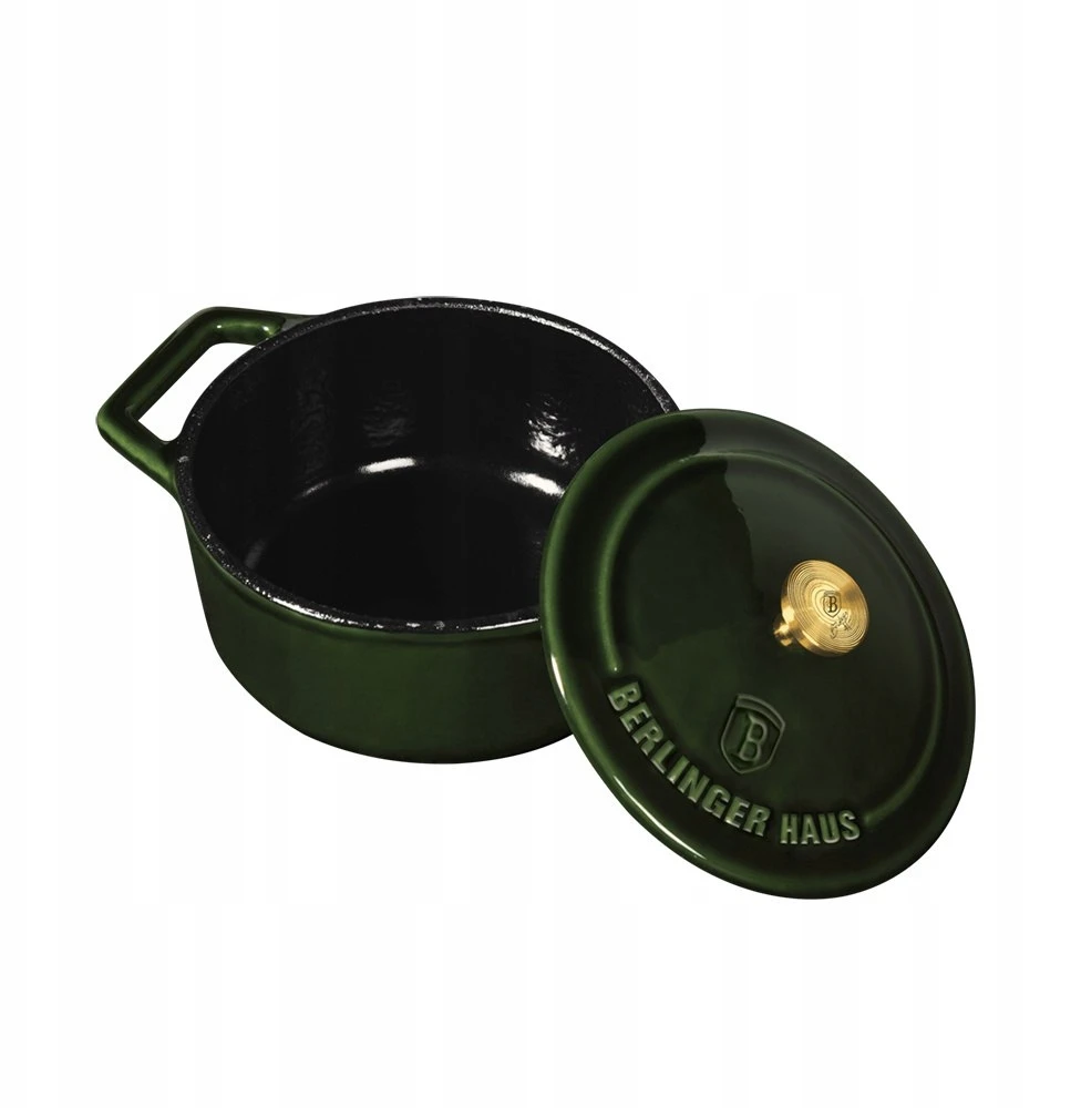 Berlinger Haus Emaliuotas ketaus puodas BerlingerHaus, 10x4,8cm | 0,31L | Emerald Collection BH-6501