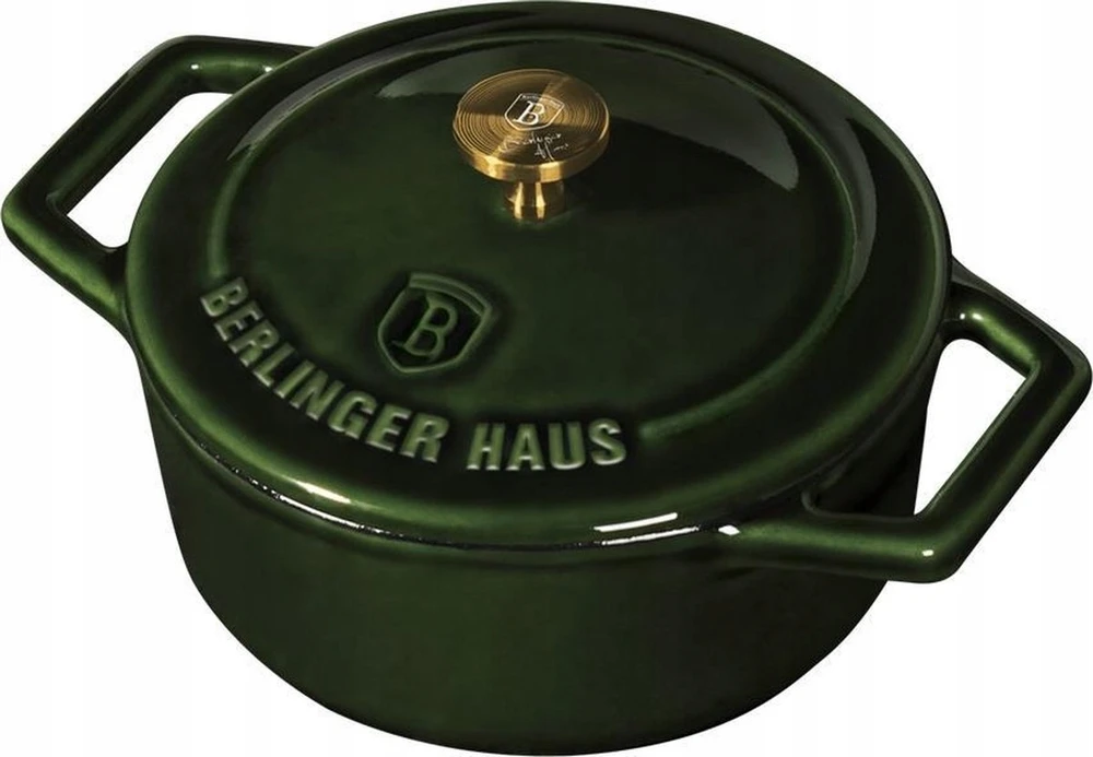 Berlinger Haus Emaliuotas ketaus puodas BerlingerHaus, 10x4,8cm | 0,31L | Emerald Collection BH-6501