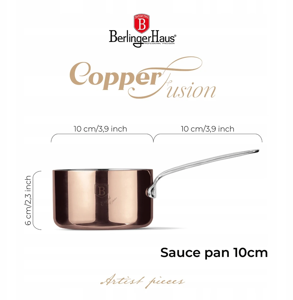 Berlinger Haus Puodas 10 cm, BerlingerHaus BH-8804 Copper Touch Collection