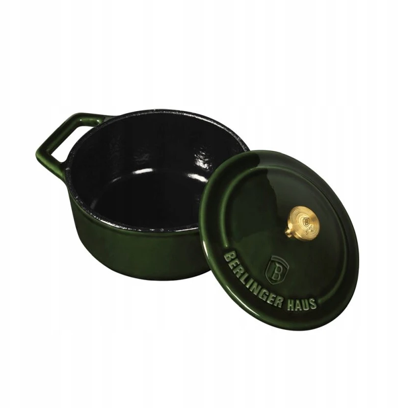 Berlinger Haus Emaliuotas ketaus puodas BerlingerHaus, 10x4,8cm | 0,31L | Emerald Collection BH-6501
