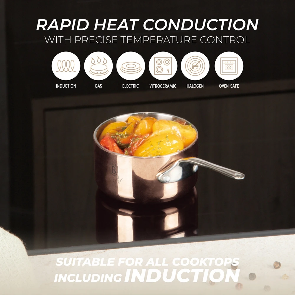 Berlinger Haus Puodas 7 cm, BerlingerHaus BH-8802 Copper Touch Collection
