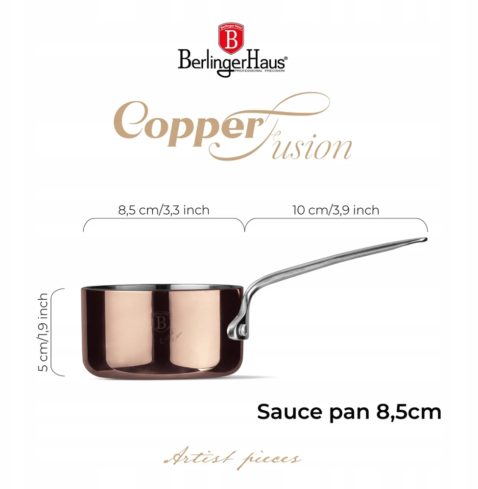 Berlinger Haus Puodas 8,5 cm, BerlingerHaus BH-8803 Copper Touch Collection