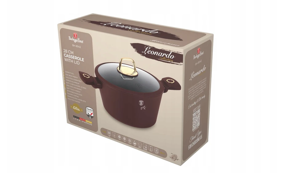 Berlinger Haus Puodas su dangteliu 28cm BerlingerHaus Leonardo BH-8042