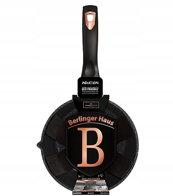 Berlinger Haus Puodas su marmurine danga 16 cm Juodas Rose Collection