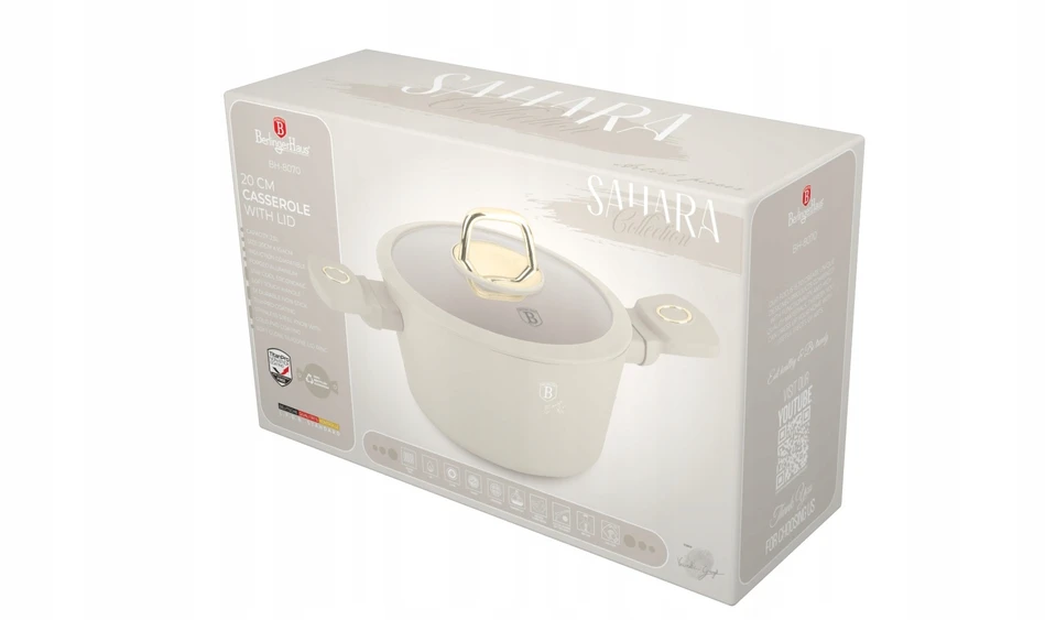 Berlinger Haus Tradicinis puodas 2,5 l su dangčiu 20 cm BerlingerHaus BH-8070 Sahara
