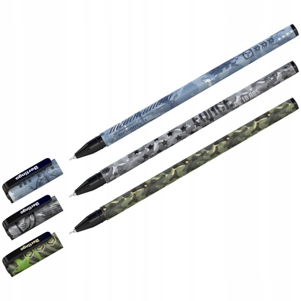 Berlingo Rašiklis "military" mėlynas, 0,7 mm, 1 vnt.