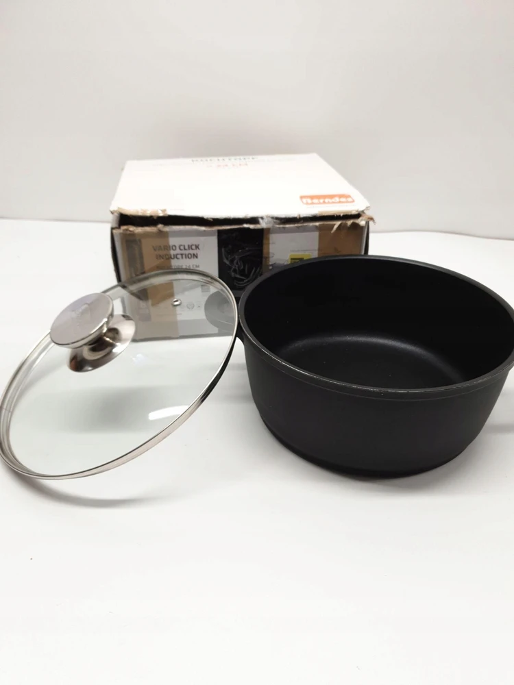 BERNDES PUODAS, LIETUS ALUMINIUMAS, 24 CM, Juodas