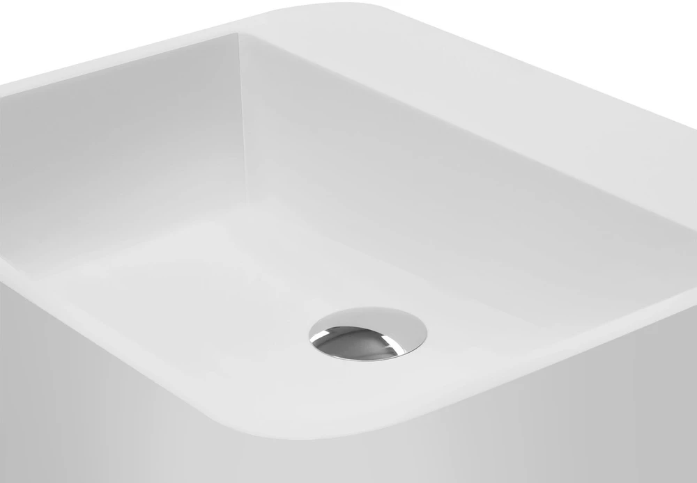 Besco Assos Glam Graphite akmens masės praustuvas su koja