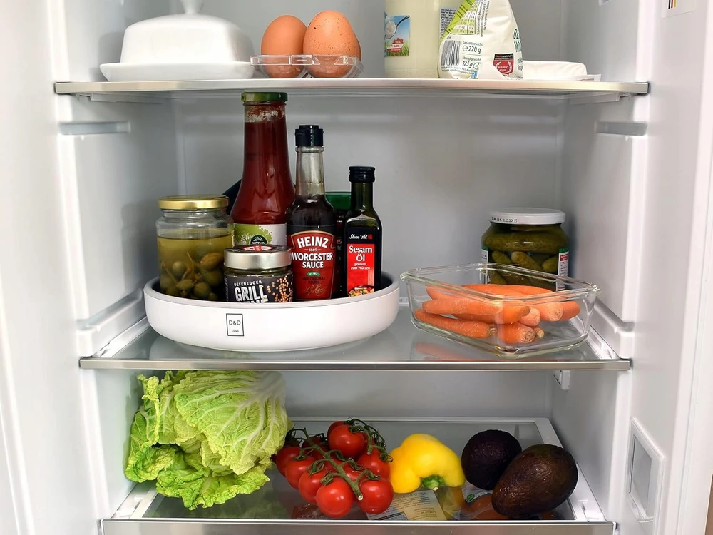 Besisukantis organizatorius 25 cm Lazy Susan virtuvės šaldytuvo prieskoniai