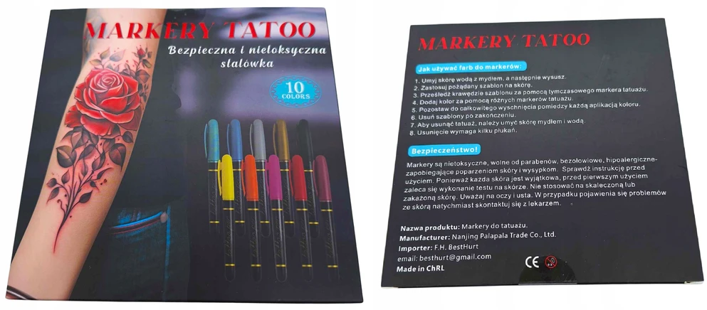 Besthurt Tatuiruotės Vaikams Plaunamos Tatuiruotės Vaikams Šablonai + 10x flomasteriai