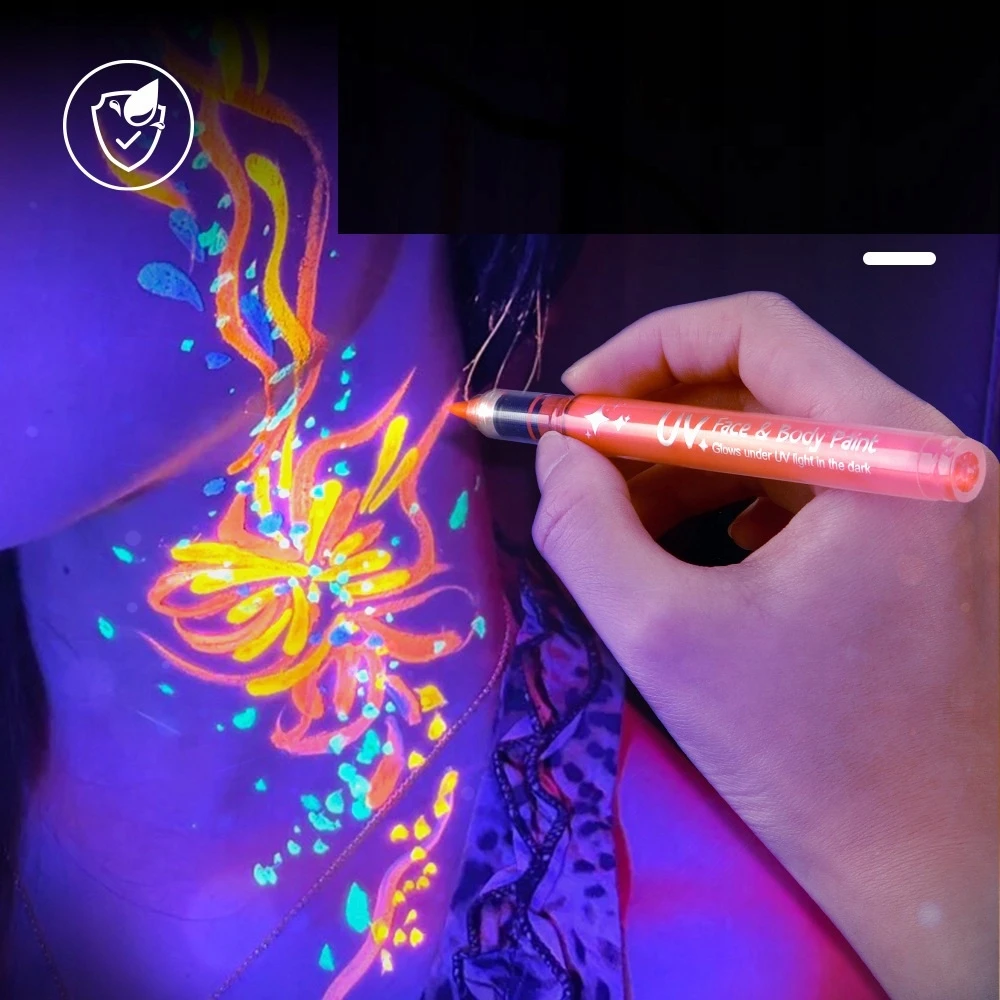 Besthurt UV veido žymekliai vaikams Neoniniai Fluorescent Glow Under UV 10 vnt