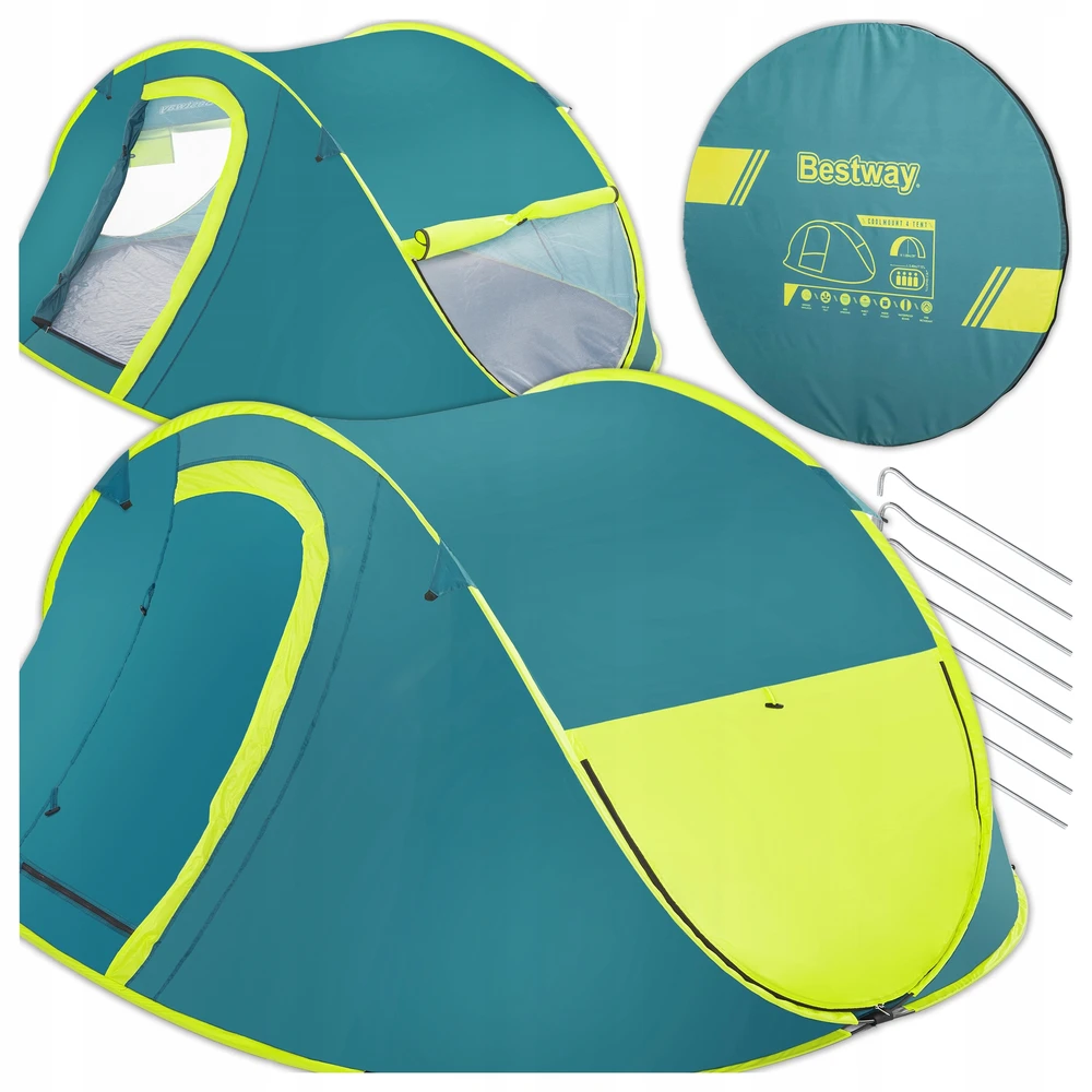 BESTWAY 4 asmenų turistinė palapinė, sulankstoma, automatinė 68087