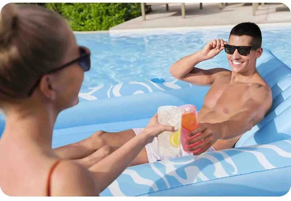 Pripučiamas plaukimo čiužinys "Sun Kiss BESTWAY" su atlošu