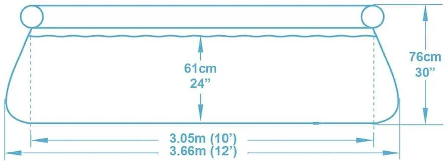 „Bestway 57443“ 366 x 76 cm 4 viename sodo baseinas