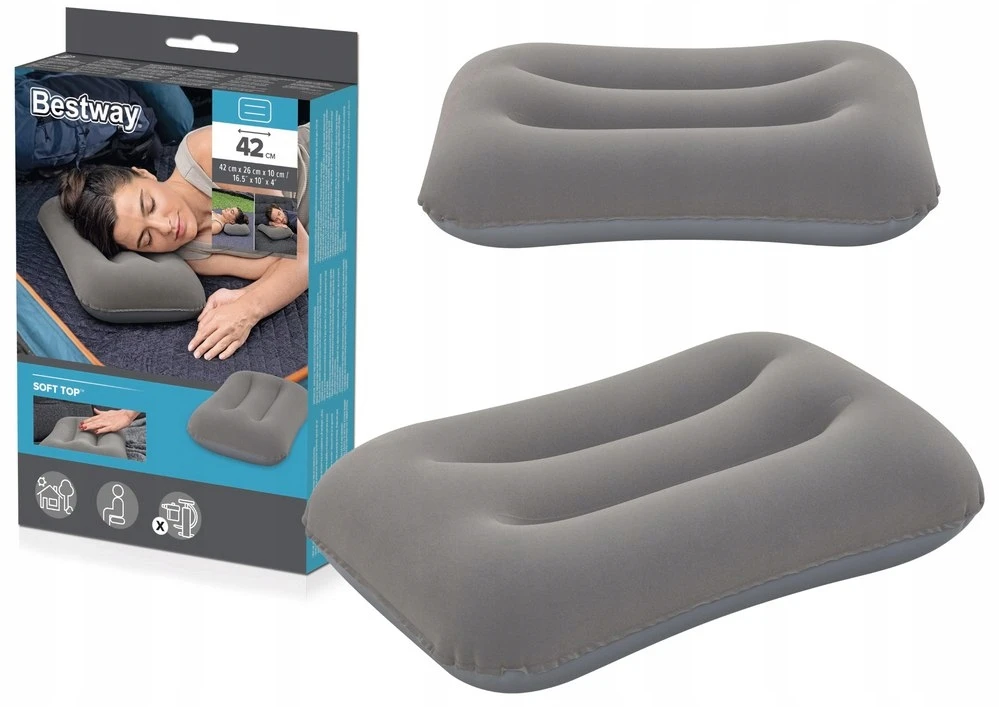 Bestway Pripučiama pagalvė 67121, 42x26x10 cm, velūras