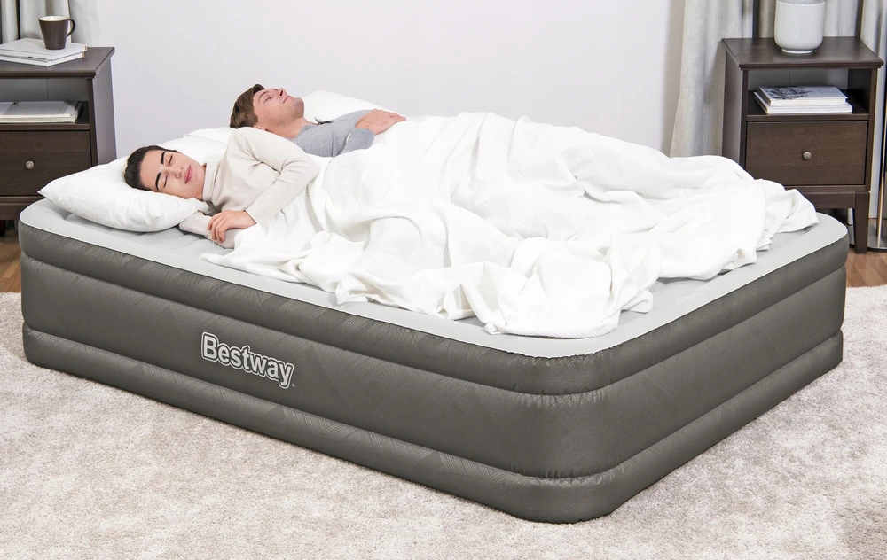 Bestway 69050 pripučiamas dvigulis čiužinys su elektrine pompa 203x152x46cm