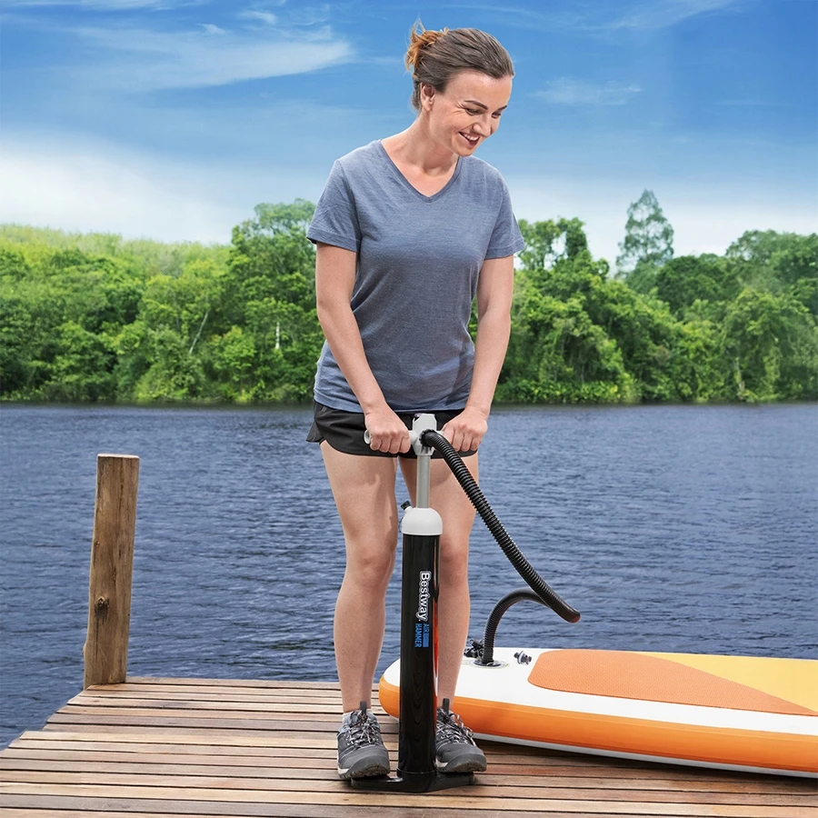 Bestway Aukšto slėgio siurblys kamuoliui, pontonui, SUP lentai, 5 antgaliai, slėgio matuoklis