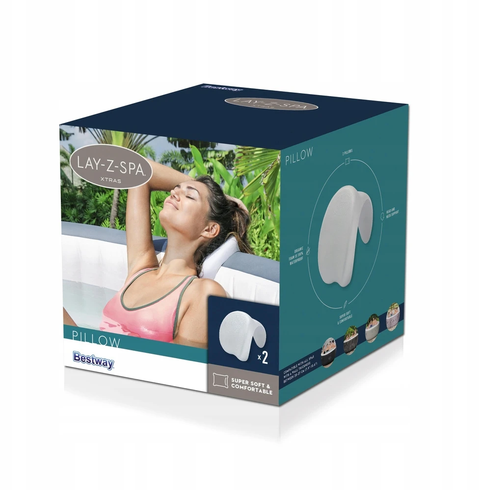 Bestway Ergonomiška galvos atrama Spa baseinui, 2 vnt.