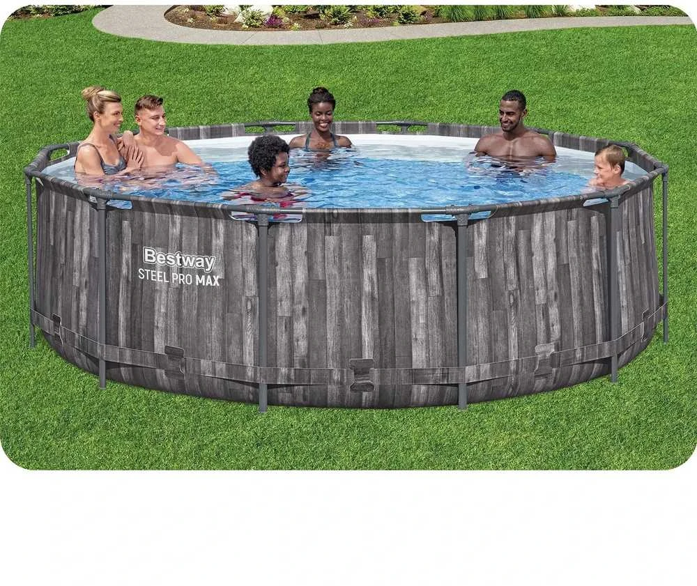 Rėminis baseinas 12FT 366x100 cm Plieninis Pro Max BESTWAY