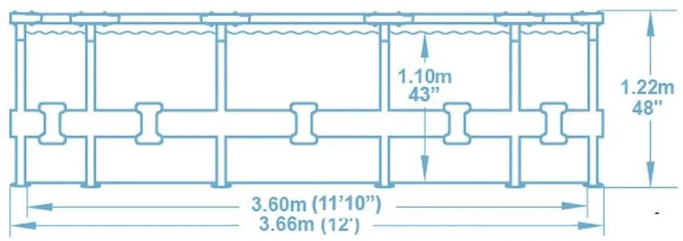 Baseinas Bestway Steel Pro MAX™, 3.66m x 1.22m (56420)
