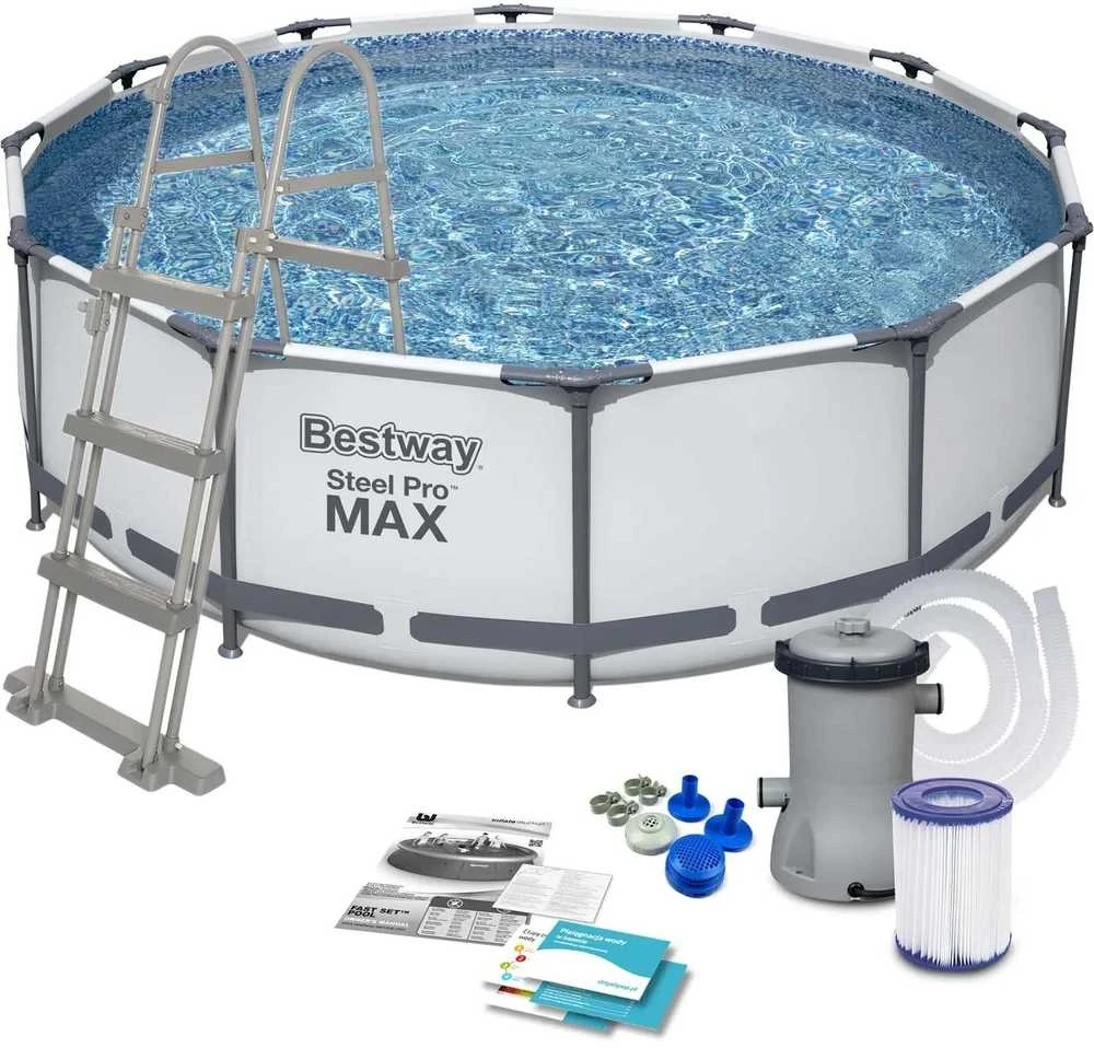 „BestWay Pool Steel Pro MAX“ baseino komplektas, apvalus, 366 x 100 cm