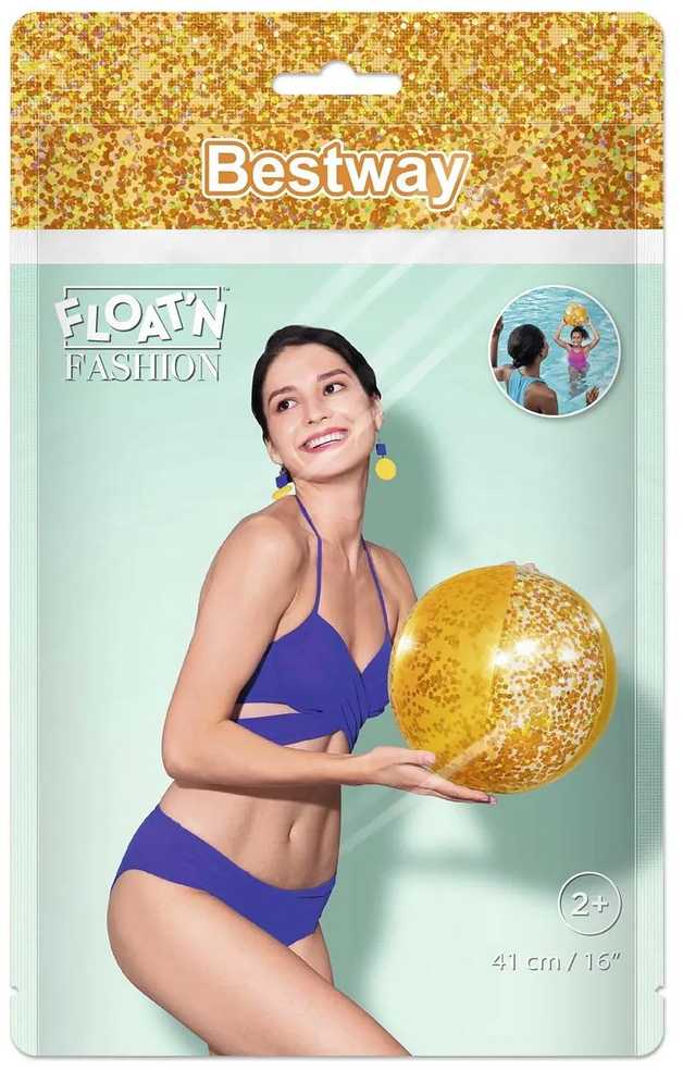 BESTWAY paplūdimio kamuolys Glitter Fusion, diametras 41cm, asort., 31050