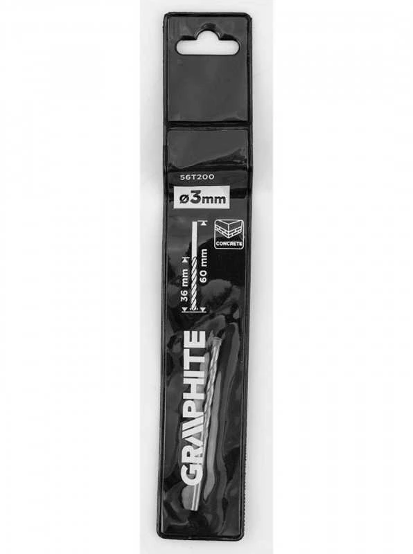 Betono grąžtas GRAPHITE 56T200 3 x 60 mm