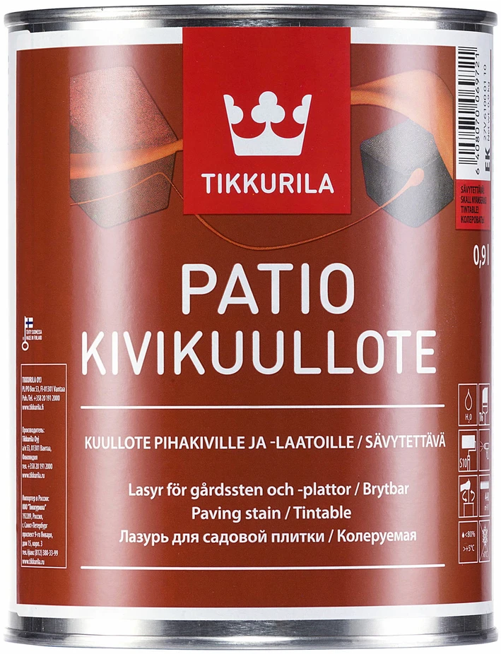 Betono, trinkelių dažai TIKKURILA PATIO KIVIKUULLOTE, 0,9 l