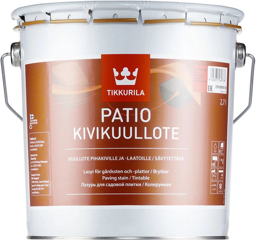 Betono, trinkelių dažai TIKKURILA PATIO KIVIKUULLOTE, 0,9 l