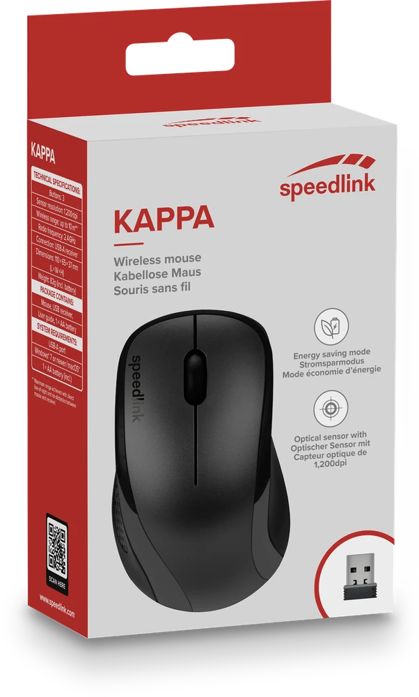 Speedlink Bevielė pelė KAPPA SL-630011-BK, juodos sp