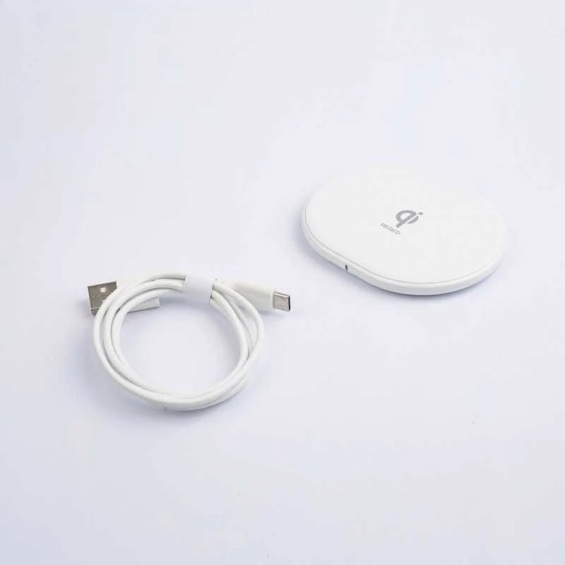 Bevielis kroviklis DELTACO, 10 W, USB-C, Qi, baltas QI-1039 / 1902335