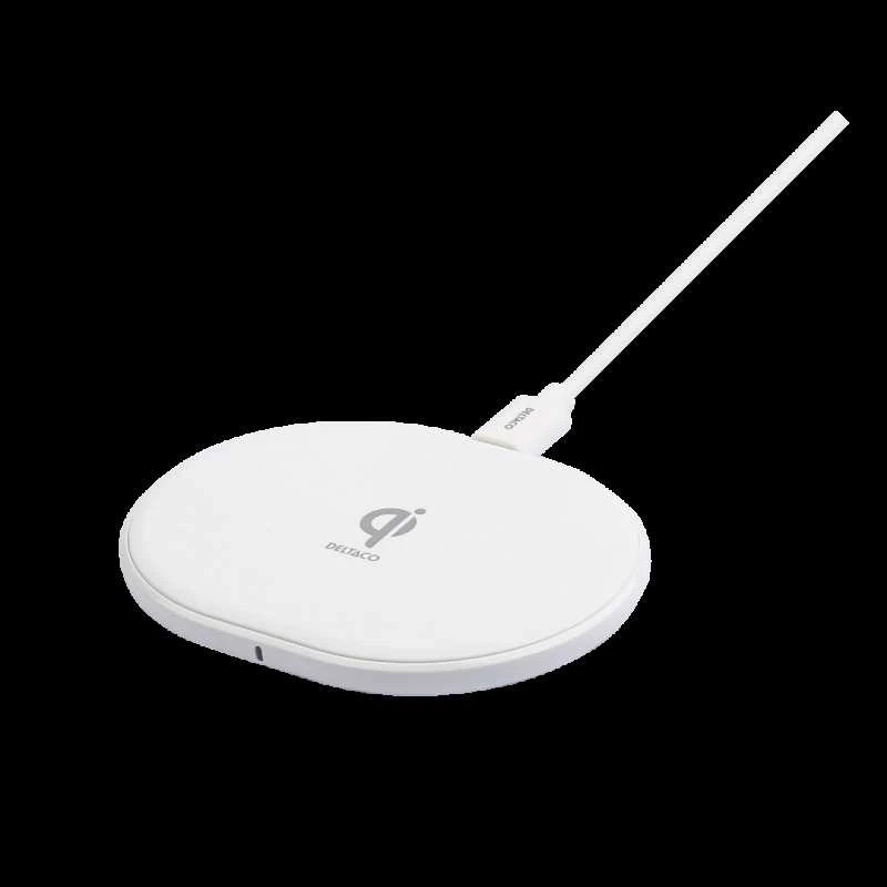 Bevielis kroviklis DELTACO, 10 W, USB-C, Qi, baltas QI-1039 / 1902335