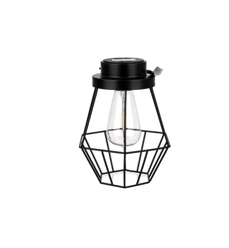 Bez Marki 0,5W LED įkraunamas šviestuvas su saulės baterija, juodas, 2700K, belaidis