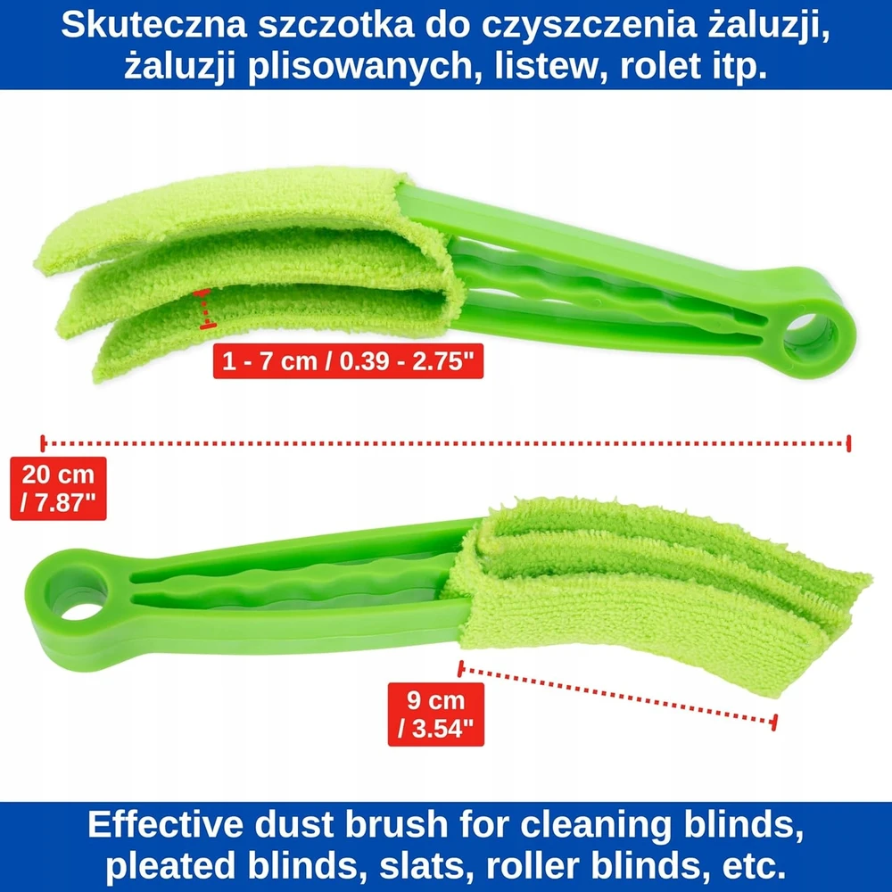 Bez Marki 1 Vnt. ŽALIAS ŠEPEČETIS ŽALIUZĖMS, RITINĖLIMS, JUOSTELĖMS VALYTI, KOMPAKTINIS