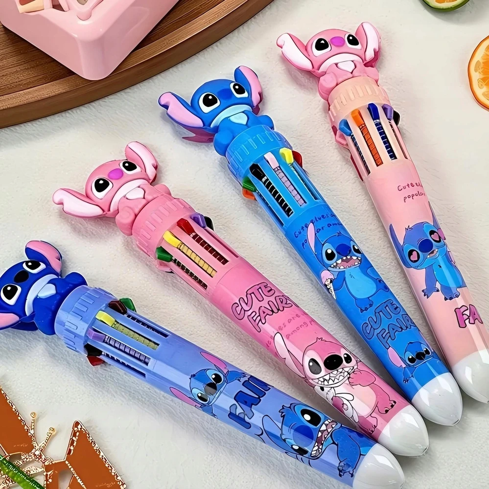 Bez Marki 10 spalvų rašiklis su Stitch figūrėle