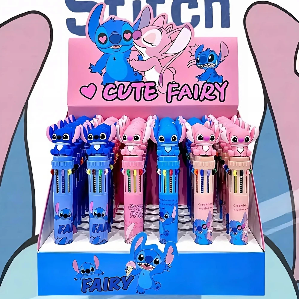 Bez Marki 10 spalvų rašiklis su Stitch figūrėle
