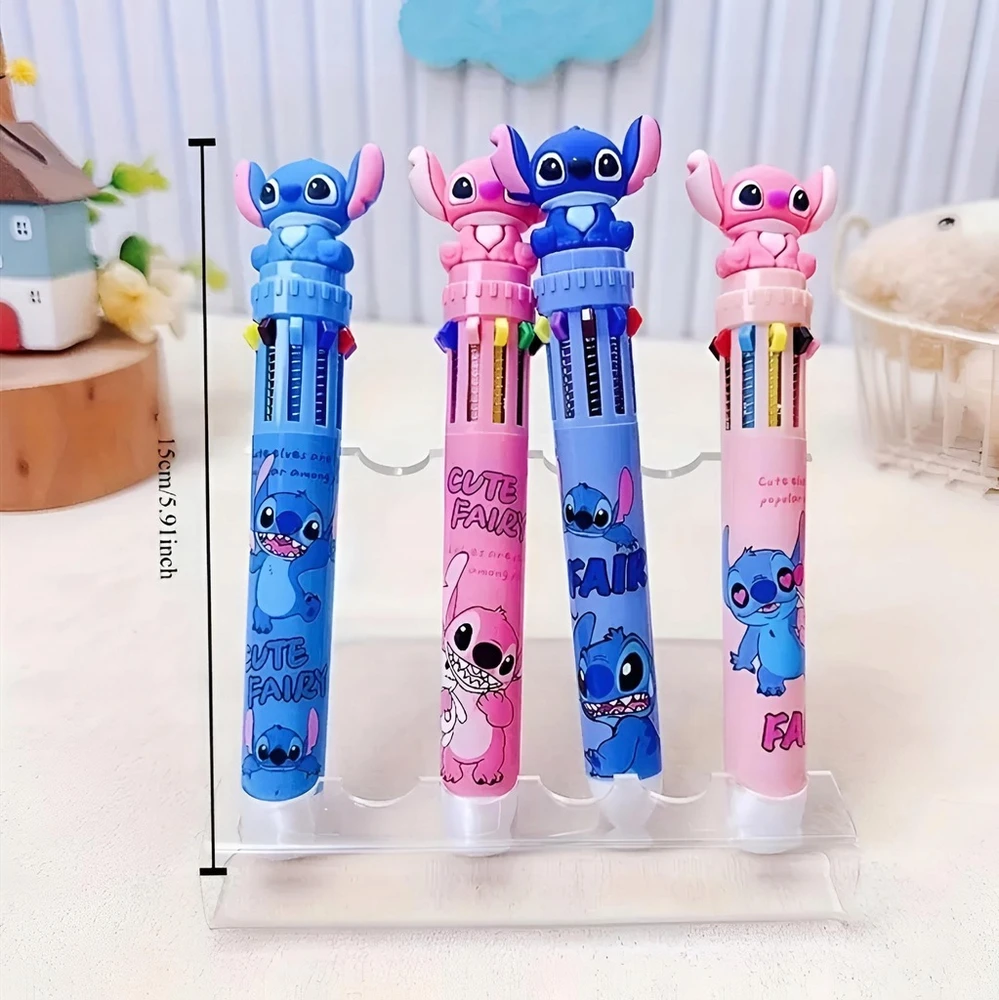 Bez Marki 10 spalvų rašiklis su Stitch figūrėle
