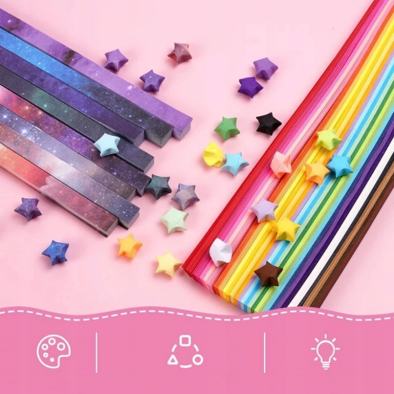 Bez Marki 1080 Origami Popieriaus Lapelių - 27 Spalvos - Kūrybiniai Darbai Vaikams