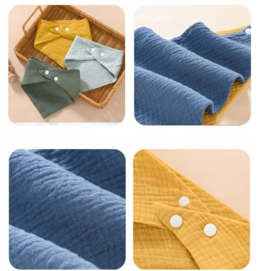 Bez Marki 12X BABY BANDANA BIBS MEDVILNĖS MINKŠTAI SUgeriantys dantys