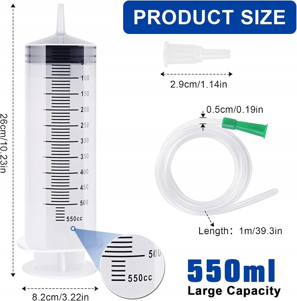 Bez Marki 150 ml DIDelės TALPOS ŠVIRKŠTAS SU PAKARTOTINĖ PLASTIKINĖ ŽARNA