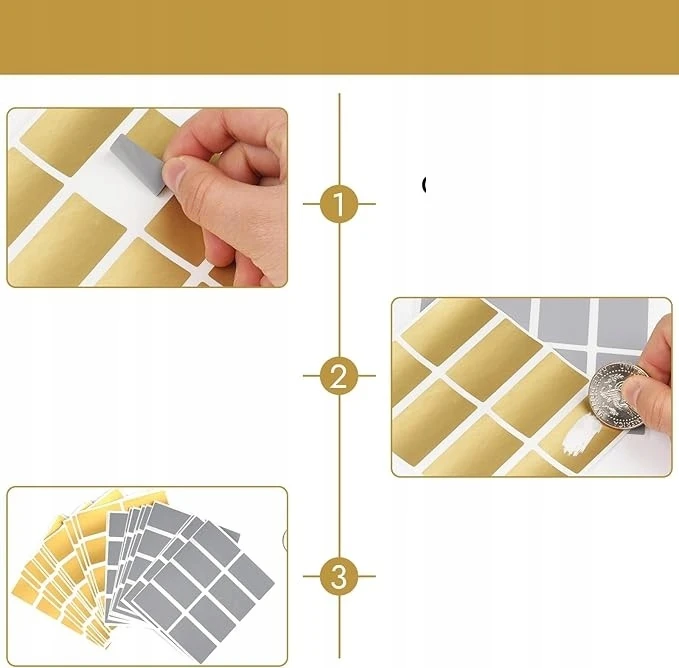 Bez Marki 192 Auksinės ir Sidabrinės Grandinėlės Lipdukai Diy