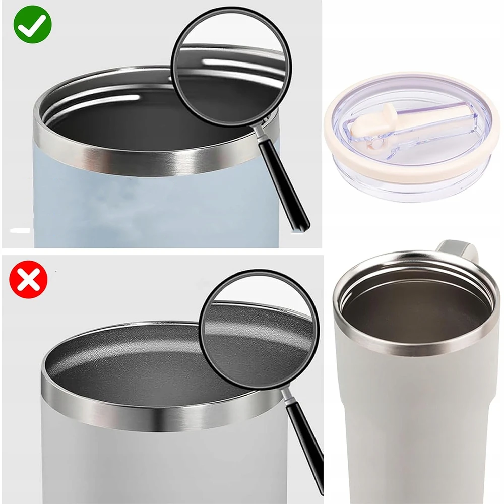 Bez Marki 2 vnt Lids Cup Dangtis, skirtas Stanley + Straws Cup