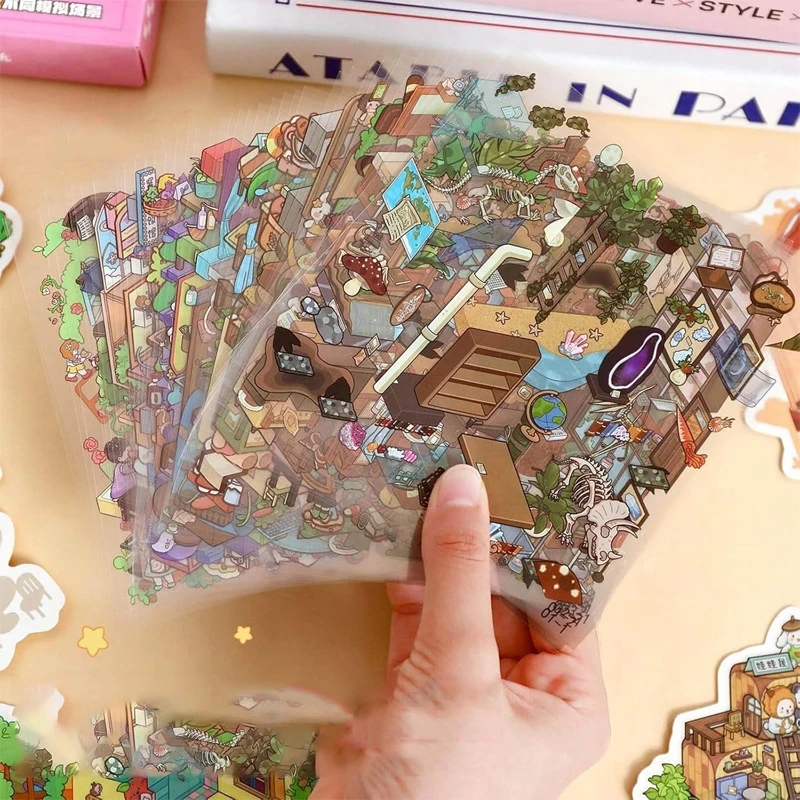 Bez Marki 20x 3D „pasidaryk pats“ scenos lipdukai – lipdukai scenoms kurti, antistresui, namams