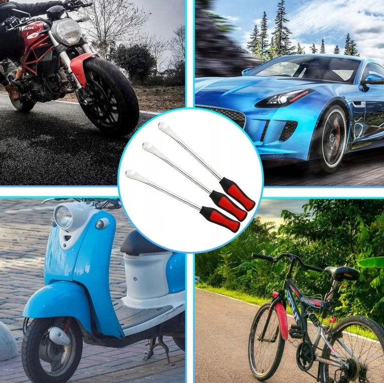 Bez Marki 29 ELEMENTAI Motociklų padangų tvirtinimo šaukštai PILNAS KOMPLEKTAS 30cm