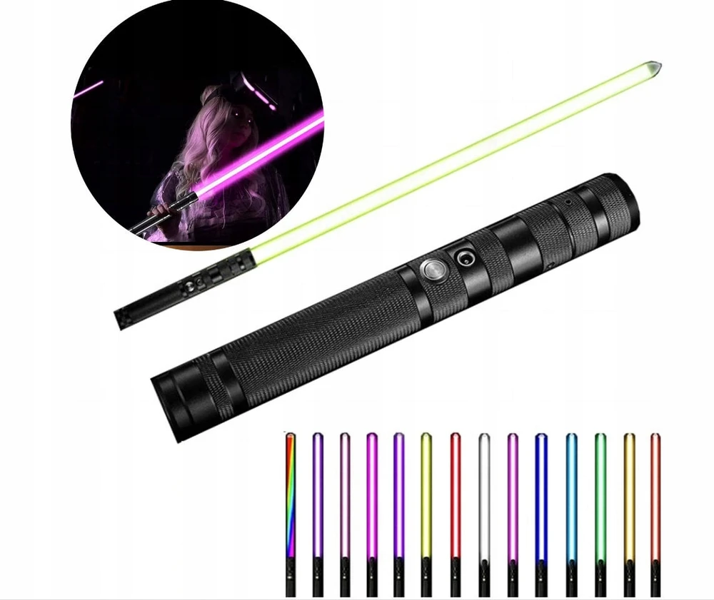 Bez Marki 2IN1 STAR WARS ŽAISLINIS METALINĖS RANKENĖS ŠVIESOS KAVYBĖS SVĖTINANTIS GARSU 80cm