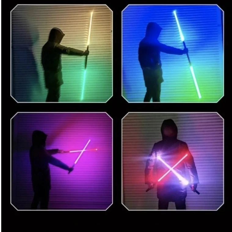 Bez Marki 2IN1 STAR WARS ŽAISLINIS METALINĖS RANKENĖS ŠVIESOS KAVYBĖS SVĖTINANTIS GARSU 80cm