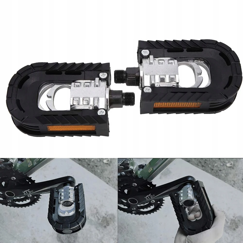 Bez Marki 2X DVIRAČIO PEDALAI, SULANKSTAMI NESLYDUS PEDALAI, ALUMINIO LYDINIS