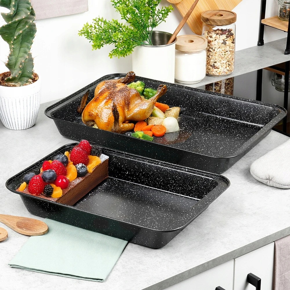 Bez Marki 2x GRANITE formos kepimo skarda kepimo skarda kepimo skarda mėsos pyragams